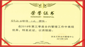 万科-翡翠国宾一期荣誉证书